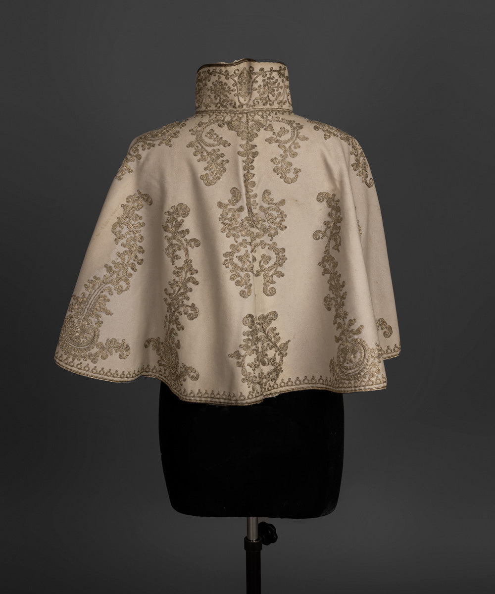 Victorian cape with gold embrodery