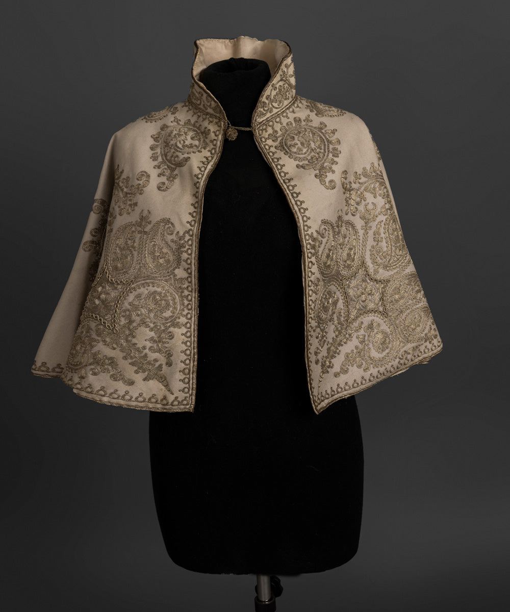 Victorian cape with gold embrodery